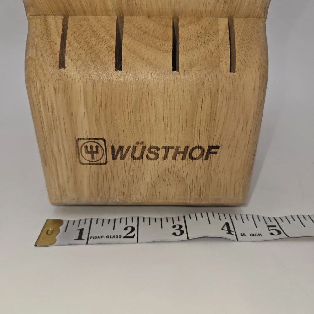 WÜSTHOF 17-Slot Wooden Knife Block Natural Wood Countertop Storage Holder German